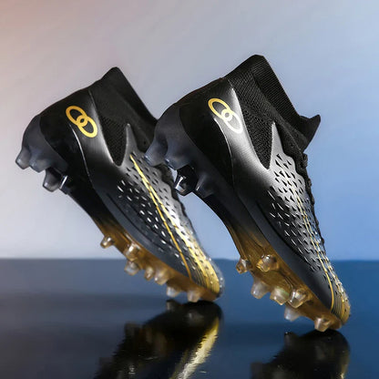 New Men Soccer Shoes Long Spikes Ultralight Football Boots Breathable Sneakers Indoor Match Cleats Training Drop Shipping