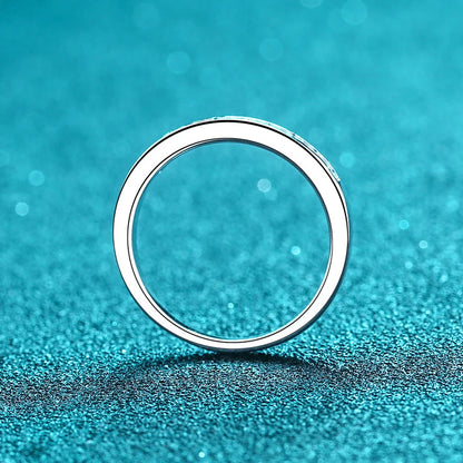 2mm Moissanite Ring for Women 925 Sterling Silver Rings with Gold Plated Wedding Bridal Proposal Promise Engagement Band