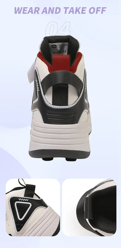 Children Roller Skate Shoes Kids Autumn Children Fashion Casual Sports Toy Birthday Gift Games Boys 4 Wheels Sneakers Girls