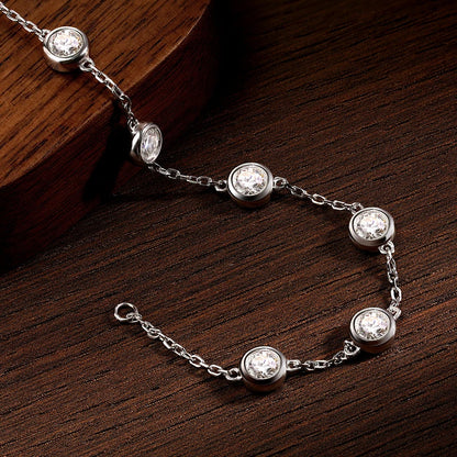 D VVS All Moissanite Tennis Bracelet 4mm 2.4ct Lab Diamond Wedding Fine Jewelry 925 Sterling Sliver Bracelets for Women