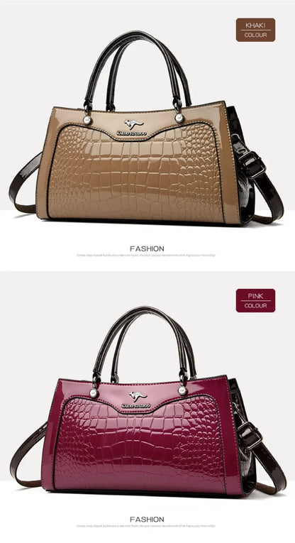 2024 Genuine High Quality  Luxury Handbag Designer Crossbody Bags for Women  Fashion Crocodile Pattern  Shoulder Bag Totes Bags