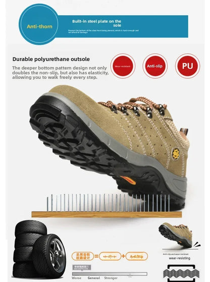 Summer Breathable Labor Protection Shoes Welding Work Shoes Anti Smashing Anti Piercing Lightweight Comfortable Footwear