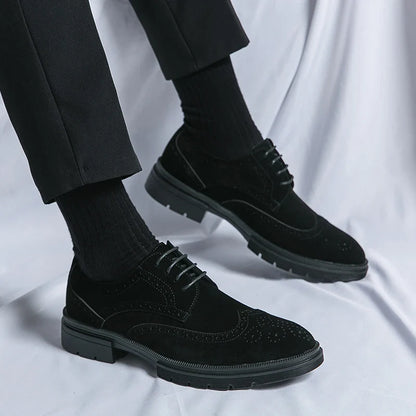 High Quality Brogues Classic Casual Business Shoes Men Fashion Wedding Social Office Leather Shoes For Men Formal Carving Shoes