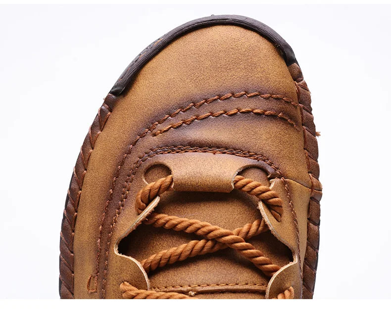 Men Leather Casual Shoes Outdoor Comfortable High Quality Fashion Soft Homme Classic Ankle Non-slip Flats Moccasin Trend