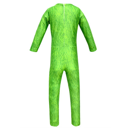 Green Haired Monster Children's Cosplay Costumes Jumpsuit Tight Fitting Stage Performance Costume Carnival Party Gifts