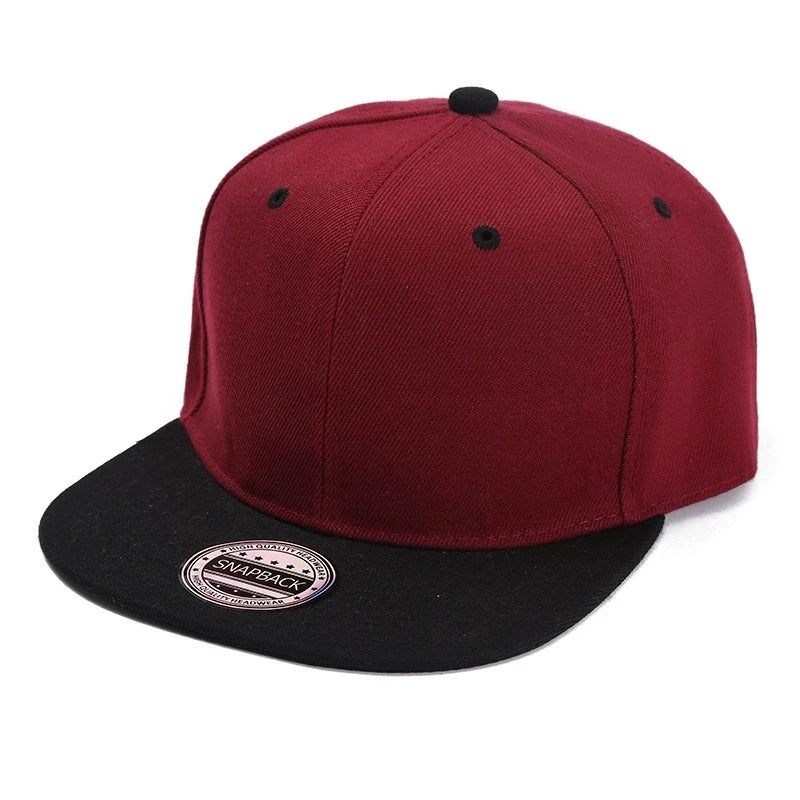 Color-Blocked Flat-Brim Baseball Cap Versatile  Sunshade and Sun Protection Hat Outdoor Fashion Unisex Street Hip-Hop Hat