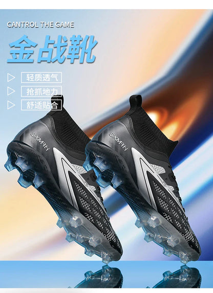 Double star youth football shoes, TF nail grip anti slip, unisex match training specific football shoes