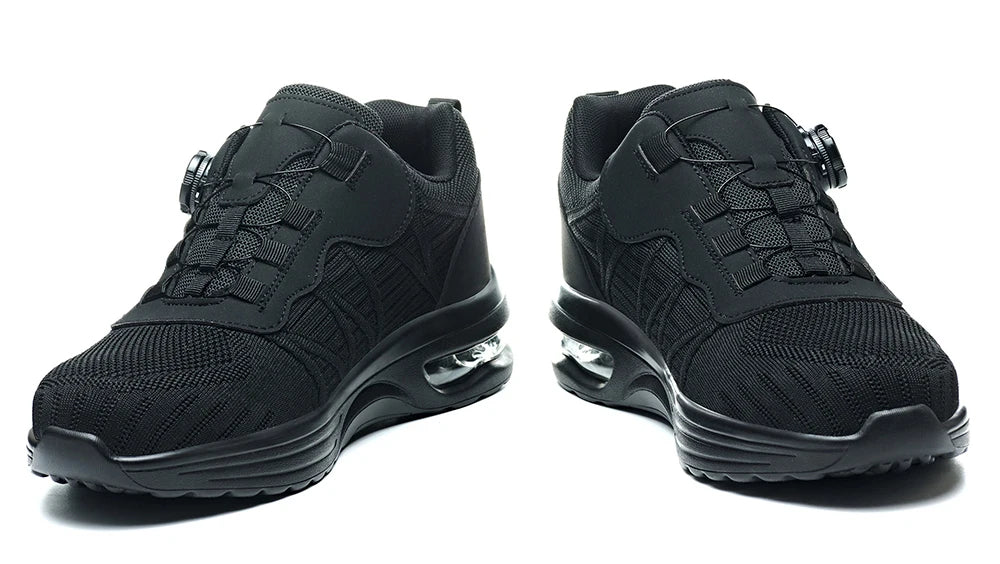 New Men's Rotary Buckle Safety Shoes Anti-Impact Anti-Piercing Lightweight Work Boots Fashion Sporty Design for Outdoor Pro