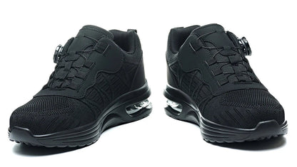New Men's Rotary Buckle Safety Shoes Anti-Impact Anti-Piercing Lightweight Work Boots Fashion Sporty Design for Outdoor Pro