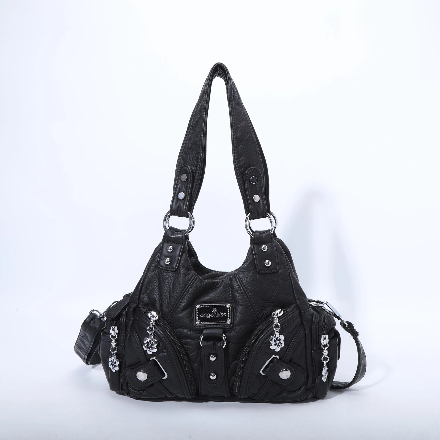 Women Handbags Rose Soft Tote Bag Small Top-handle Purse Fashion Satchel Multi-Pockets Shoulder Bag Hobos Phone Pack