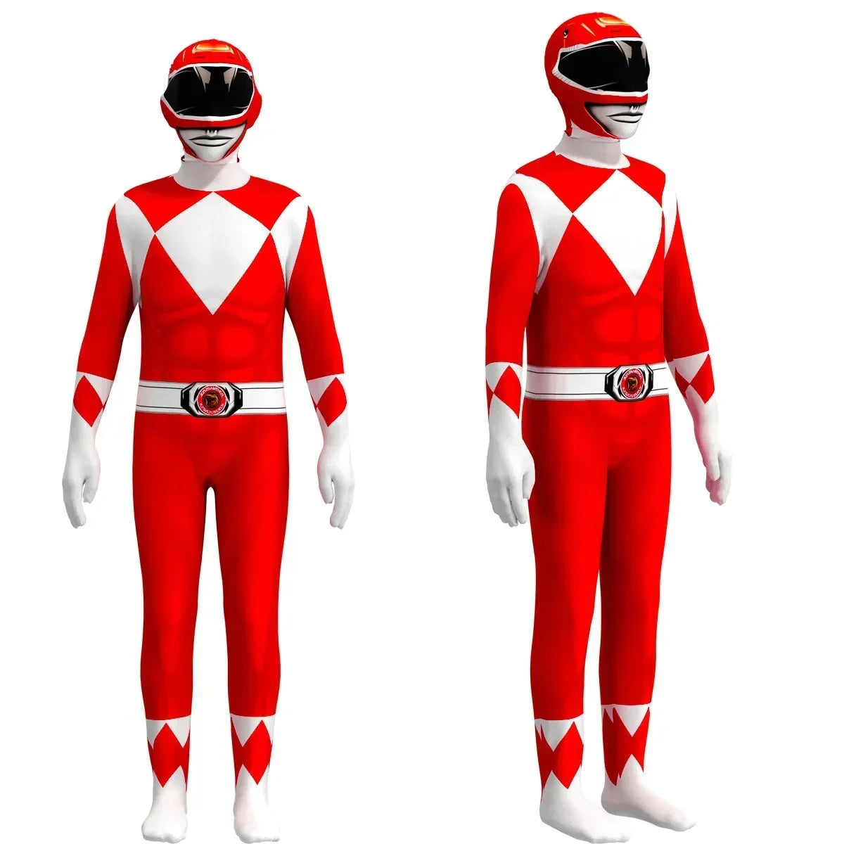 Fantasia Power Samurai Rangers Cosplay Costume Kids Adult Morpher Mighty Morphin Superhero Mask Halloween Jumpsuit Zentai Suit