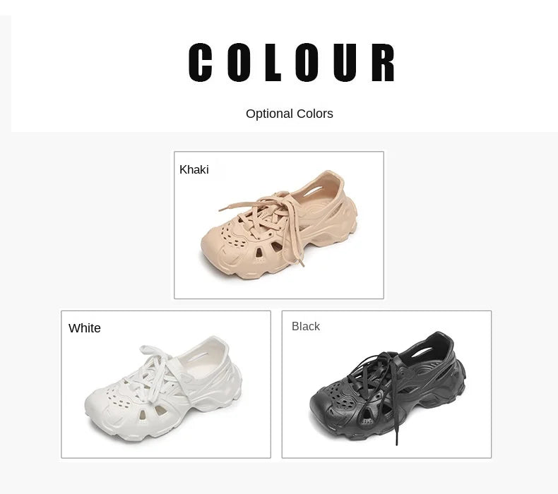 Kids Summer Breathable Comfort Shoes Lightweight Adjustable Strap Slip on Shoes Lace Up Non-slip Thick Bottom Pure Color Sandals