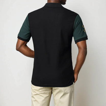 Men's polo shirt MIRACLE embroidery stitching color contrast classic fashion original design polo collar pure cotton breathable