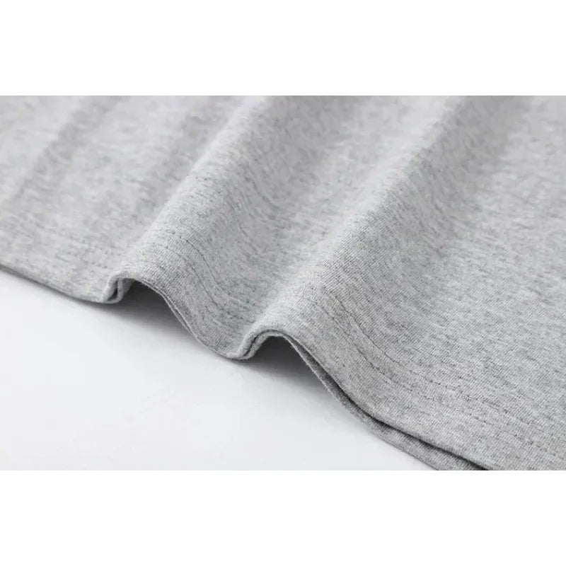 Unisex Style Summer Men's 100% Cotton Casual Loose Fit Round Neck Short Sleeved Lightweight Breathable T-shirt Top High Street