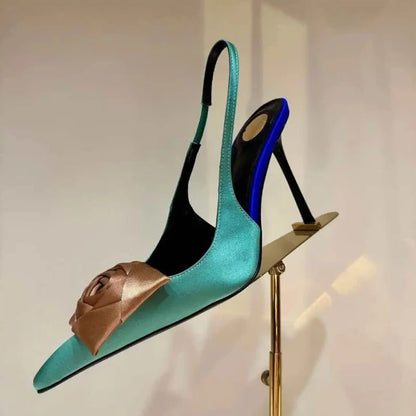 Ladies' Springand SummerStiletto Heelswith PointedPoints AndHollow OutBanquet Shoes,European AndAmerican SexyRose Fashion Shoes