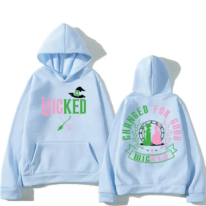 Wicked Hooded for Autumn/Winter Manga Hooded Retro Sweatshirt Funko Pop Comfortable Punk Clothes Sudaderas Casual Pullovers