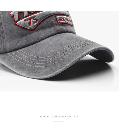 Women Men Baseball Cap Fashion Letter Embroidery Snapback Hat Vintage Washed