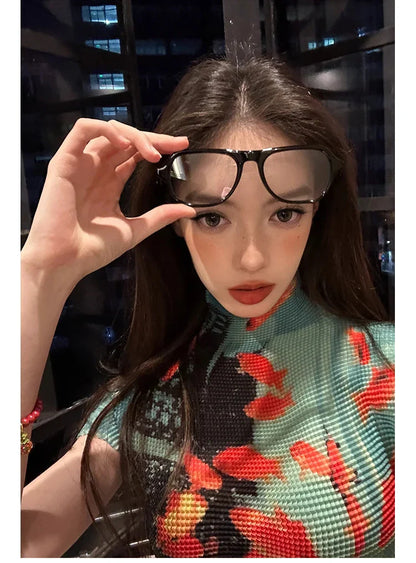 Women Bodycon T-Shirts Short Sleeve Tie Dye Tees Stretch Crop Tops Goblin Core 2000s Coquette Gyaru Aesthetic Kpop Kawaii Summe