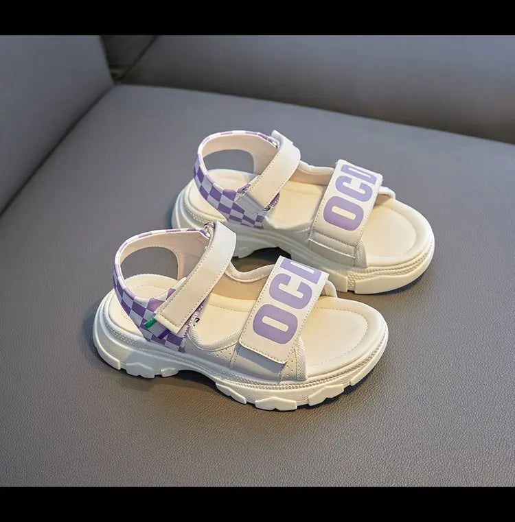 Girls Summer Fashion Sandals Kids Casual Outdoor Non Slip Lightweight Sandals Children's  Comfortable Design Cute Beach Shoes