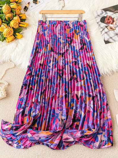 Elegant women's geometric edge skirt