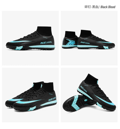 New Men Soccer Shoes Football Boots Cleats Adult Outdoor Breathable Training Sport Long Spikes Boys Non Slip Match Comfortable