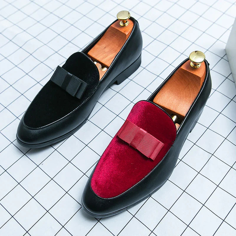 Social Leather Men British Business shoes Men Brogue Shoe Wedding Men's Dress Formal Shoes Large Size 48 Bow Loafers Male