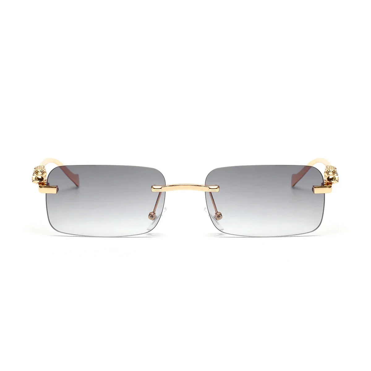rimless sunglasses UV400 fashion square metal glasses for men women designer man's brand sun glasses shades for outdoor