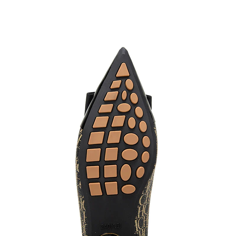 Women's Lefu Shoes New Spliced Pointed Anti slip Flat Casual Shoes Business Shoes
