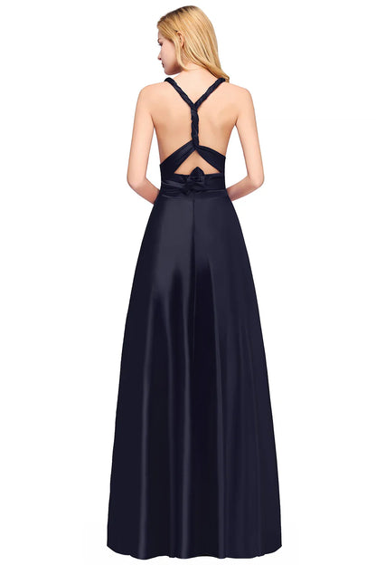 Vestidos de Madrinha Azul Acinzentado Vestido Infinito Multifuncional Costas Abertas Seda de Leite Casamento Noite Vestidos de Festa Vestidos de Festa