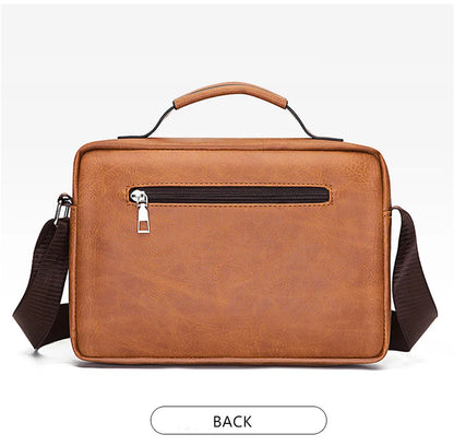 Multi-function Business Handbags Men New Man's Shoulder Bags Large Capacity Leather Messenger Bag Crossbody Big Brand