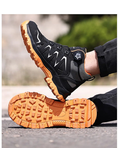 Durable Steel Toe Work Shoes Anti Smashing Piercing with WearResistant Rubber Soles Iron Shavings Resistance for Safety Workwear
