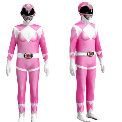 Fantasia Power Samurai Rangers Cosplay Costume Kids Adult Morpher Mighty Morphin Superhero Mask Halloween Jumpsuit Zentai Suit