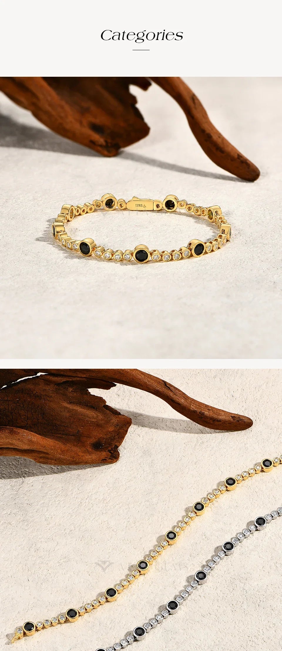 New Black Moissanite Tennis Bracelets for Women Men s925 Sterling Silver Round Bubble Bracelet Anniversary Gift Jewelry