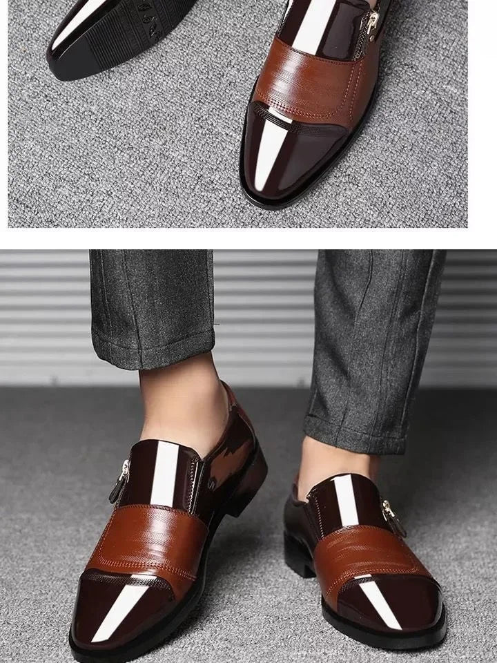 Men's Formal Shoes Official Business Social Shoe Male Leather Casual Office Low Price Elegant and Classic Italian 2025 Style 39