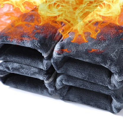 Men's Winter Warm Fleece Lined Thick Stretchable Business Casual Jeans Lightweight Trousers for Office And Daily Wear