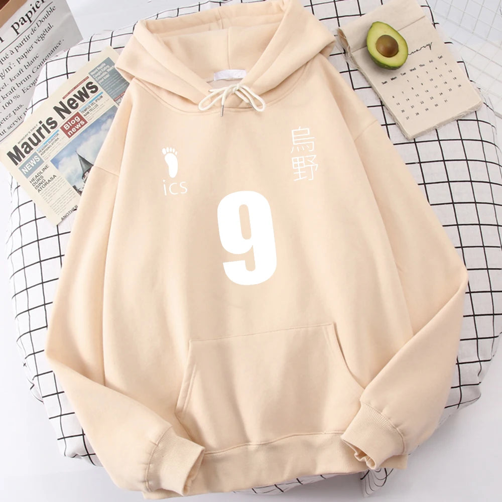 Haikyuu Anime Print Hooded Mens Autumn Casual Hoodies Loose Warm Hoodie Hip Hop High Quality Unisex Tracksuit