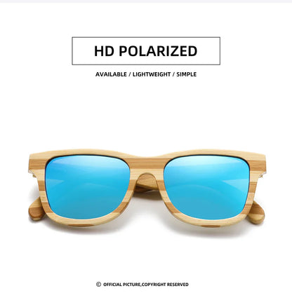 Natural Zebra bamboo adult sunglasses Manual polarized glasses Mirror coated lens Glasses Gift box 8621C