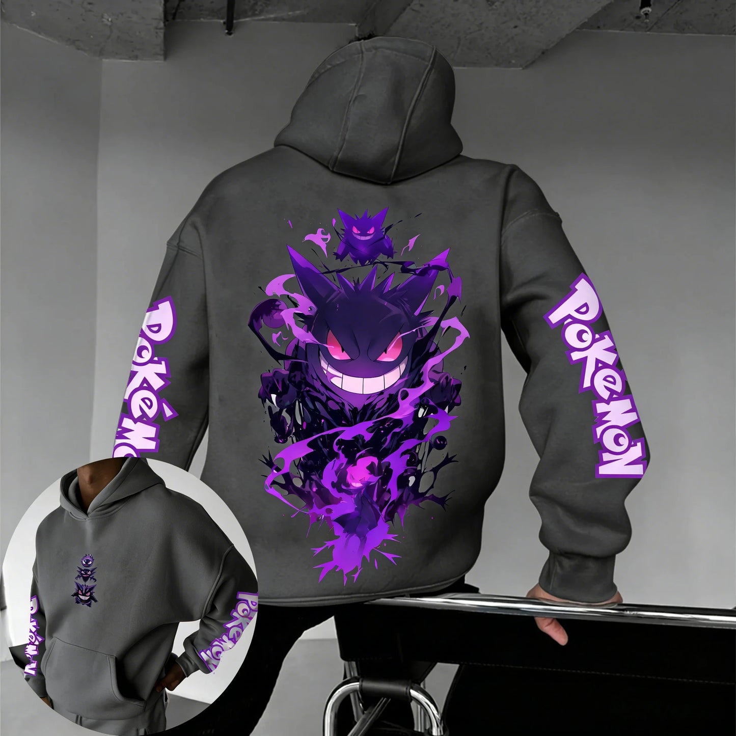 Game Gengar Collaboration Hoodie Spring/summer New Harajuku Men's and Women's Loose Casual Parent-child Sweater