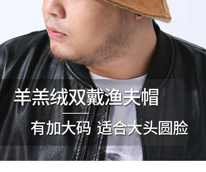 Double-sided Wearable Dad Winter Fisherman Hat Woman Corduroy Fur Bucket Hats Men Big Size Panama Hats Lady Warm Snow Hat