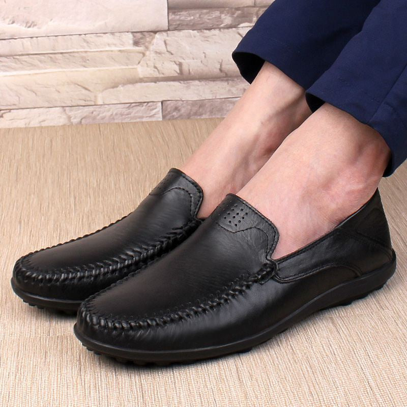 Genuine Leather Men Casual Shoes Luxury Brand Formal Men Loafers Moccasins Italian Breathable Slip on Male Boat Shoes Size 37-47