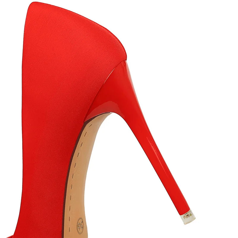 Women 7.5cm 10.5cm High Heels Scarpins Silk Satin Pumps Lady Quality Green Purple Fetish Wedding Bridal Mid Low Heels Prom Shoes