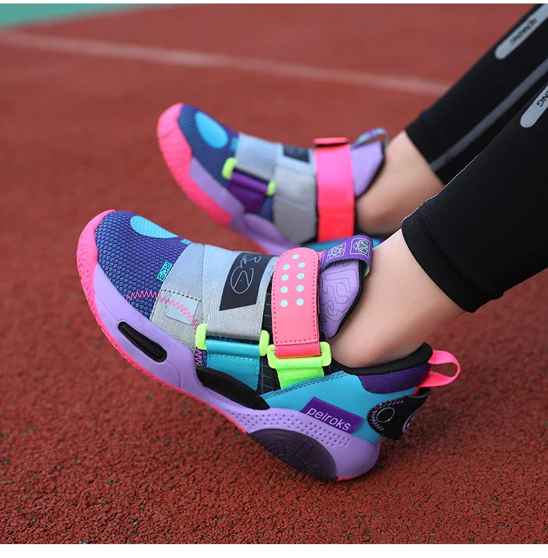 New Brand Children's Basketball Shoes For Boys Girls Non-slip Kids Sport Shoes Lightweight Outdoor Sneakers Trainers Footwear