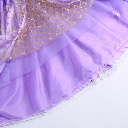 Girls Rapunzel Dress Kids Tangled Disguise Carnival Girl Princess Costume Birthday Party Gown Outfit Clothes 2-10 Years
