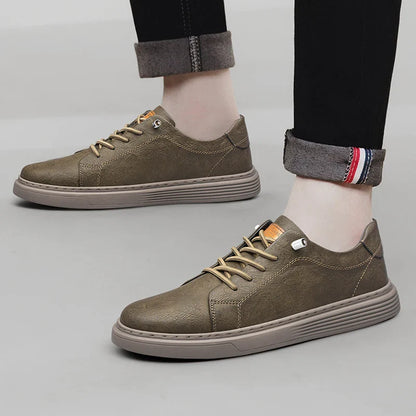 Genuine Leather Italian Casual Shoes Men's Lace Up Oxford Shoes Outdoor Jogging Shoes Office Men's Dress Shoes Large Size 36-45