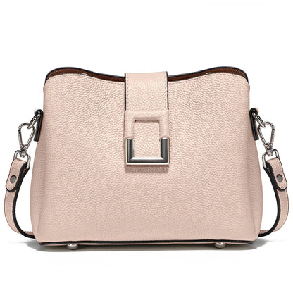 Genuine Leather White Designer Noble Shopper Shoulder Bag Commuter Large Bucket Handbag Women Tote Bucket Cross Body Bag
