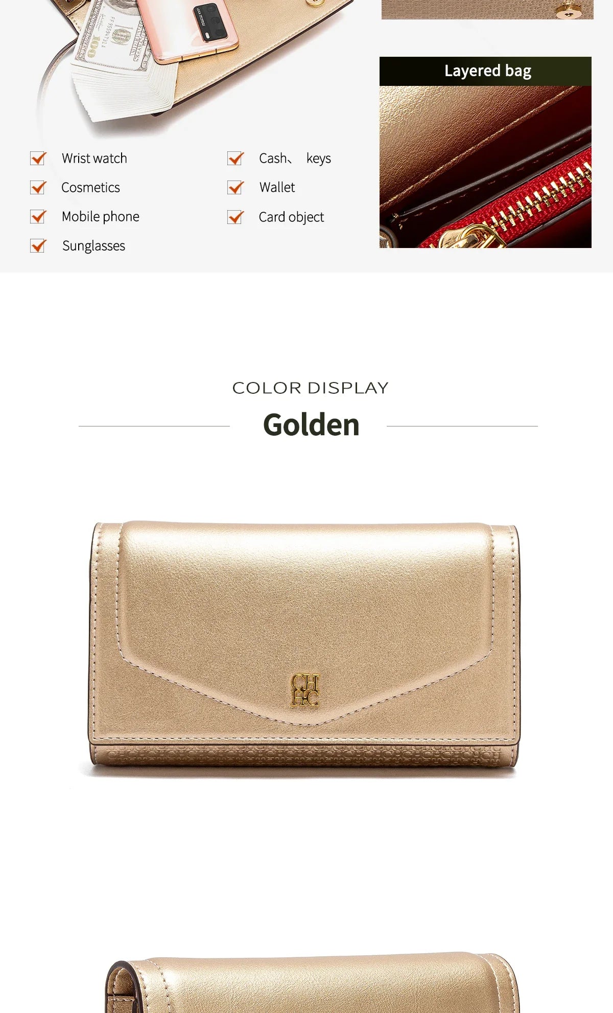 Women's Crossbody Bag Spring New Flip Small Square Bag Simple Women's Business Wallet Strap Detachable