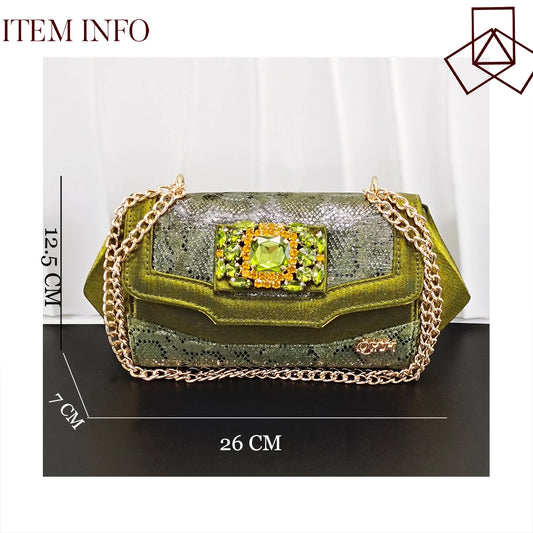 Evening's Best Shoes and Bag! Full Diamond Design Irregular Handle Bag Stiletto Heel and Pointed Toe Women's Sho