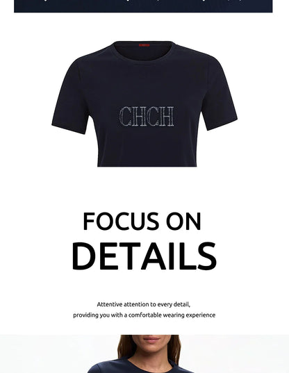 Summer 100% Cotton Women's T-shirt Bottoming Basic Fashionable Solid Lady Short Sleeve Loose White Tops Shirts Tops