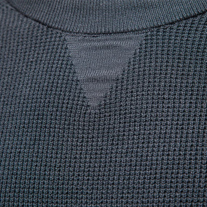 Raglan Sleeve Polo Shirt Men Henley Collar Solid Color Long Sleeve Heavyweight Cotton Business Casual Autumn Winter