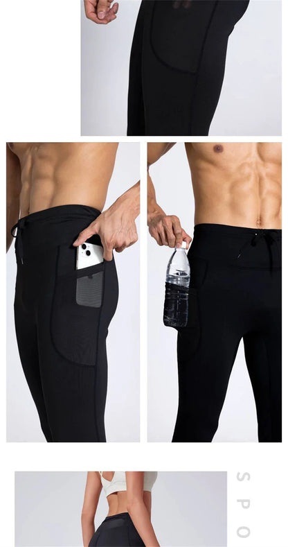Men Women Winter Warm Thicken Velvet Running Pants Leggings Outdoor Sport Gym Fitness Yoga Basketball Cycling Hiking Long Tights